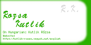 rozsa kutlik business card